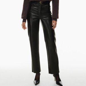 Aritzia Wilfred The Melina Pant Black Vegan Leather Size 8
